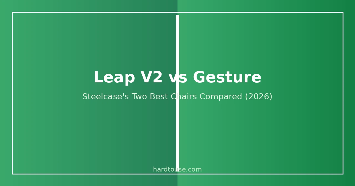 Steelcase Leap V2 and Gesture side by side — armrest comparison
