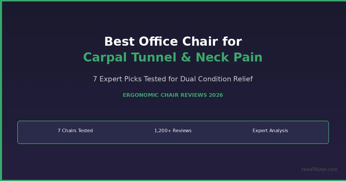 Best office chair for carpal tunnel and neck pain together - ergonomic chair comparison