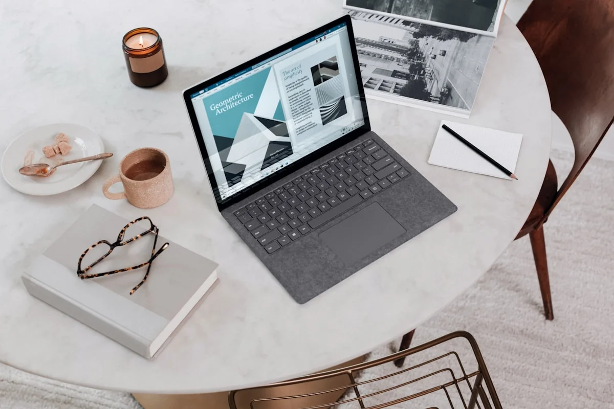 Ergonomic keyboard and mouse setup at modern desk
