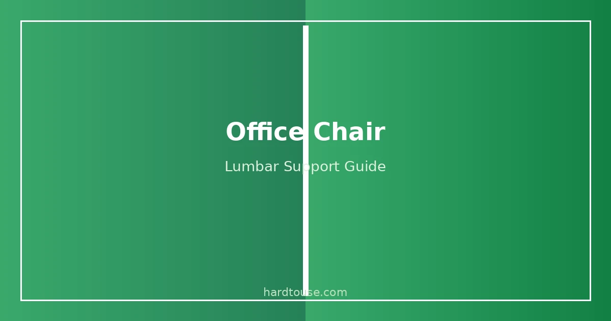Office chair lumbar support guide showing proper lower back positioning