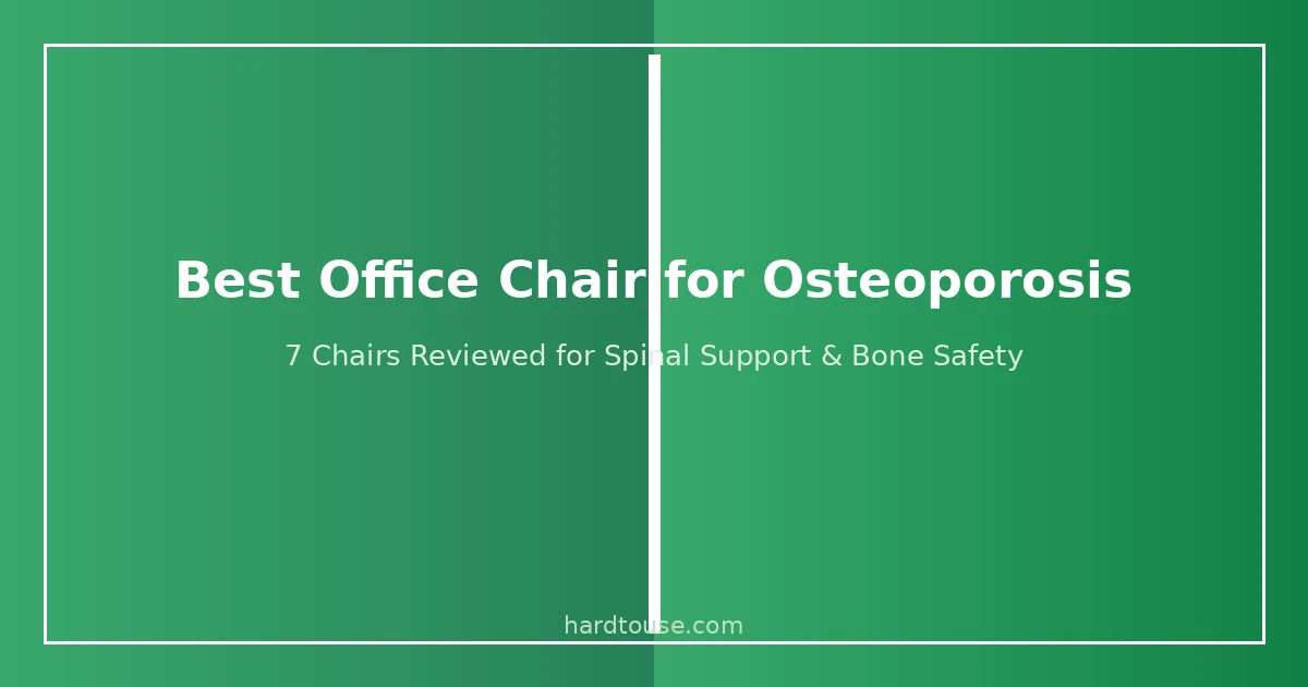 Best office chair for osteoporosis with spinal support features