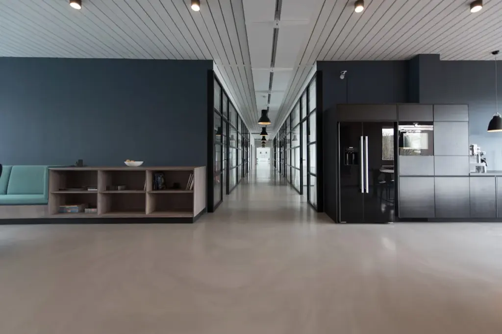 Modern office workspace with multiple ergonomic chairs