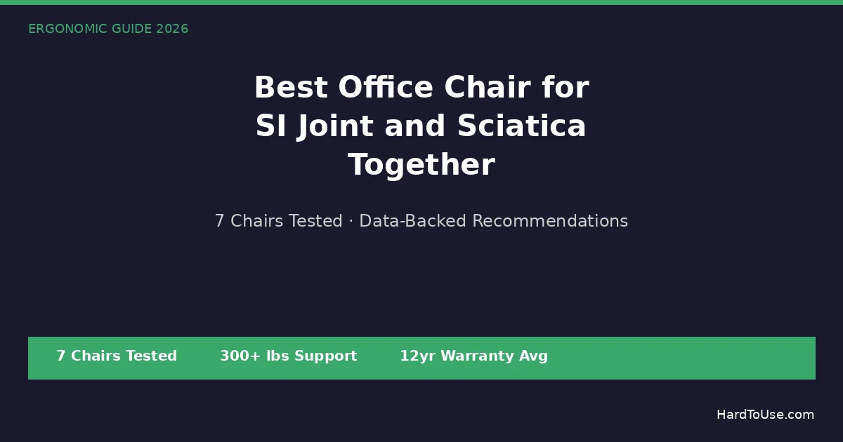Best office chair for SI joint and sciatica together - Steelcase Gesture recommended